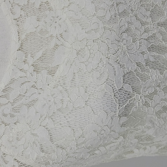 Abercrombie & Fitch Womens White Floral lace Sheer Top With Removable Liner S - Picture 9 of 16